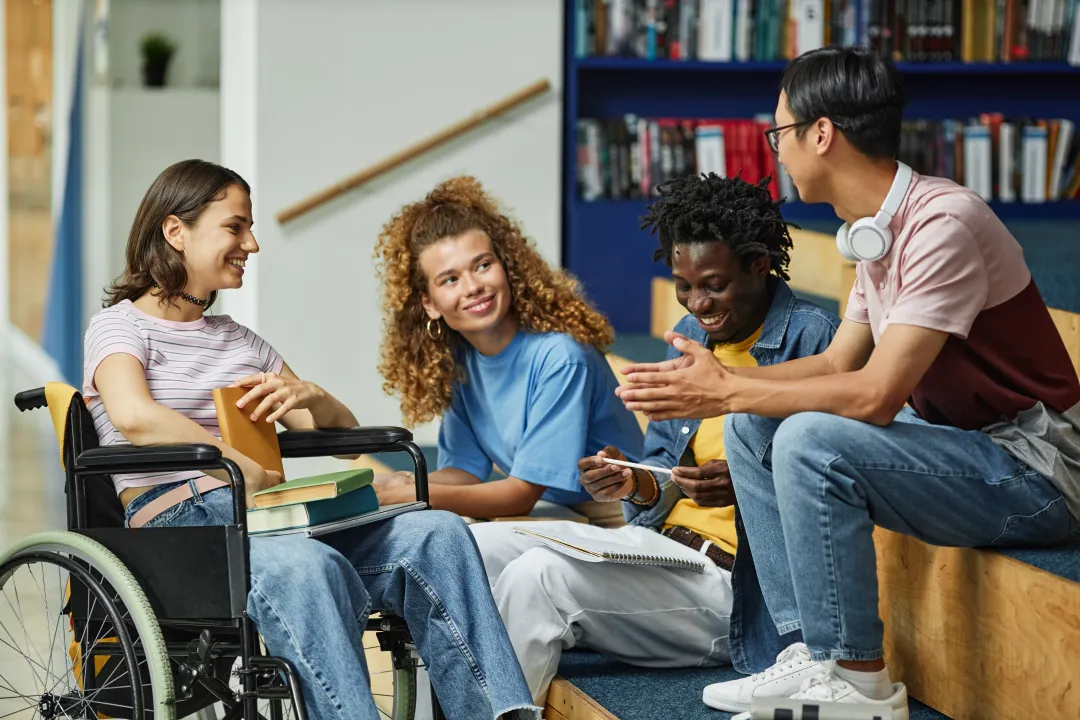 Young people talking